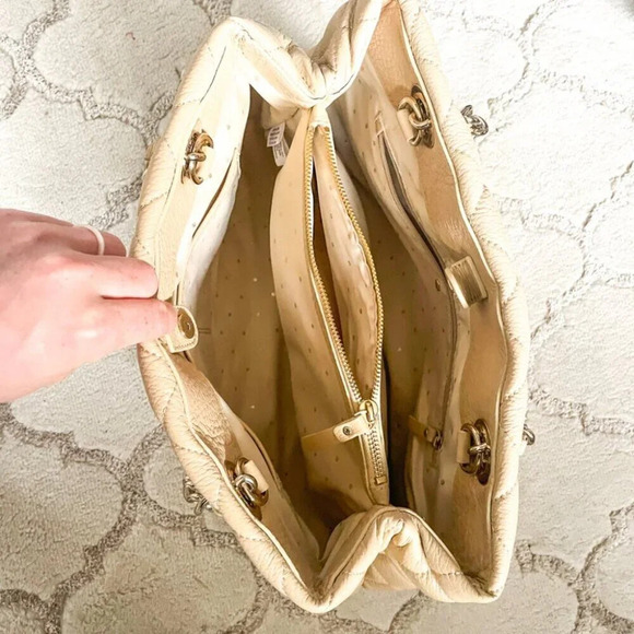 Kate Spade Camel Quilted Leather Gold Coast Maryanne Large Tote Cashew  Tan - Picture 9 of 9
